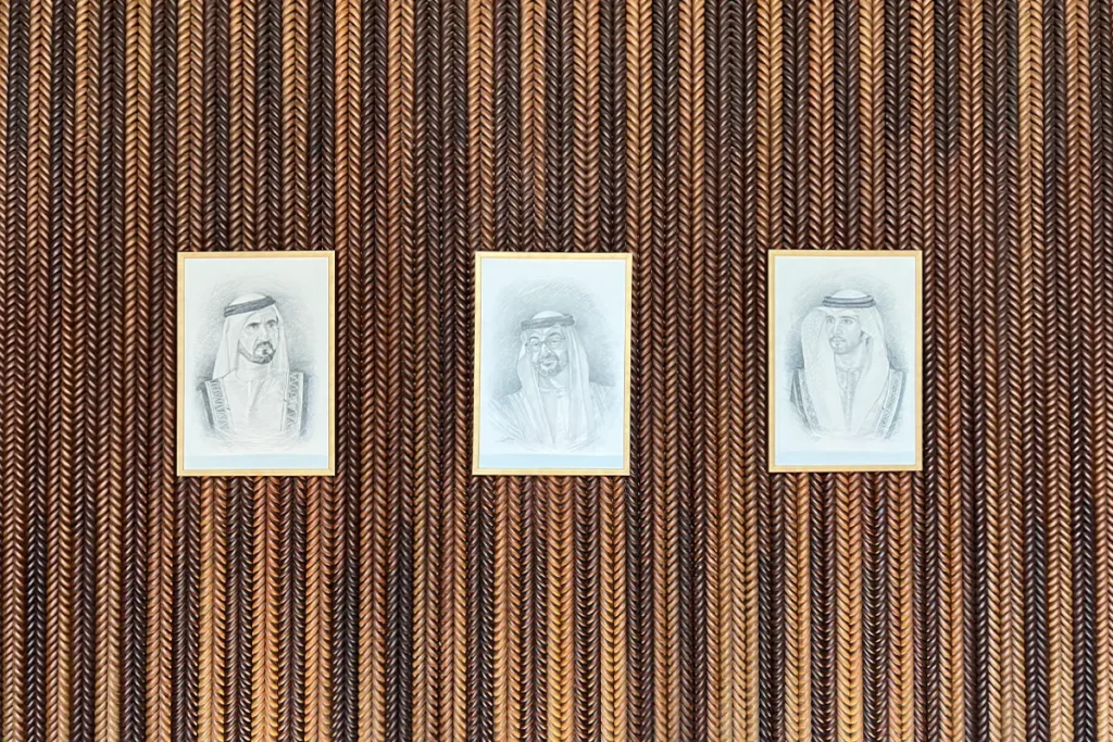 The design of the W Lounge, with its warm color palette and golden touches, is reminiscent of a traditional souq