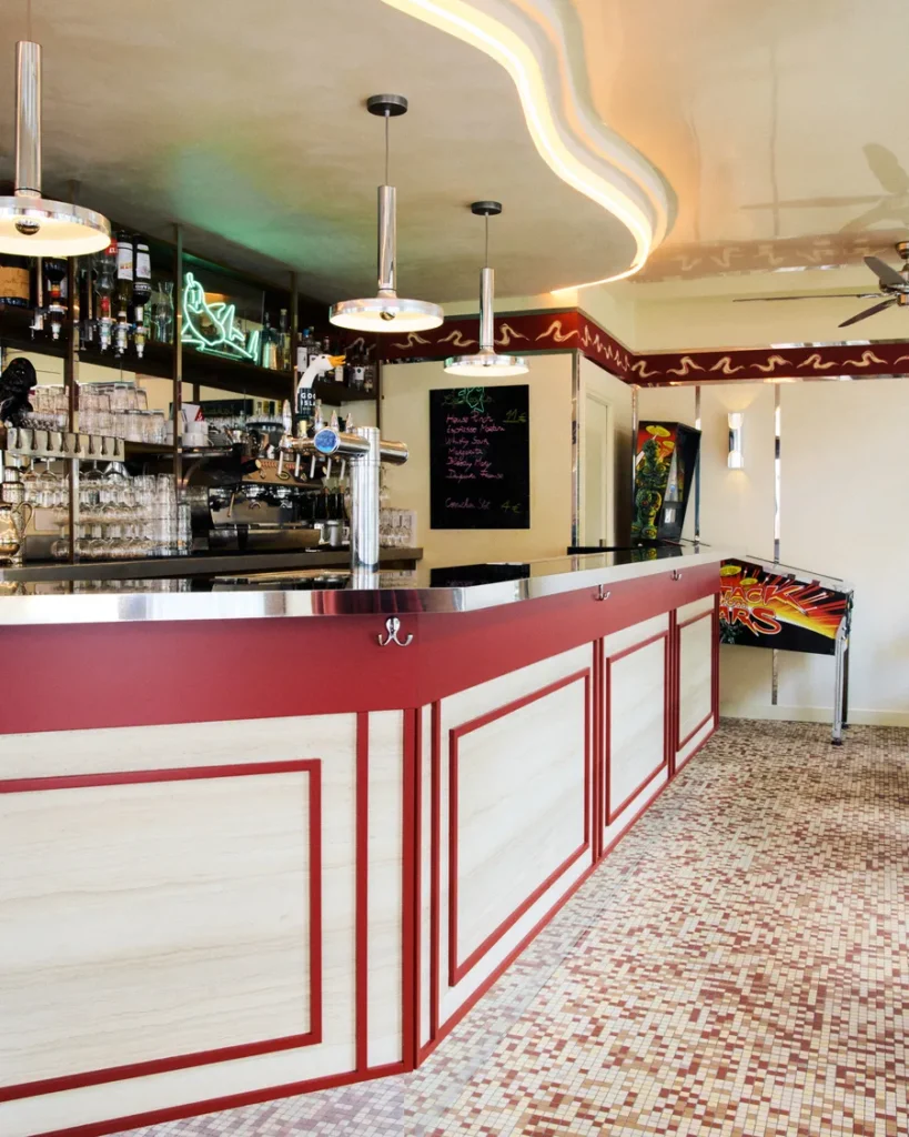 The counter at Le Cornichon Paris, coffee from 9 a.m. and the bar until 2 a.m. Photography Matteo Verzini